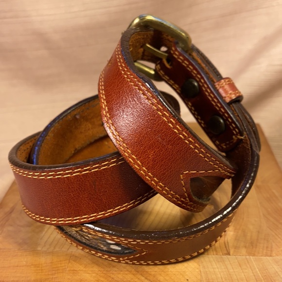 Leegin made in USA🇺🇸 leather/feather belt vintag - Picture 3 of 16